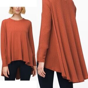 Lululemon Dare to Drape Long Sleeve Top Rustic Clay